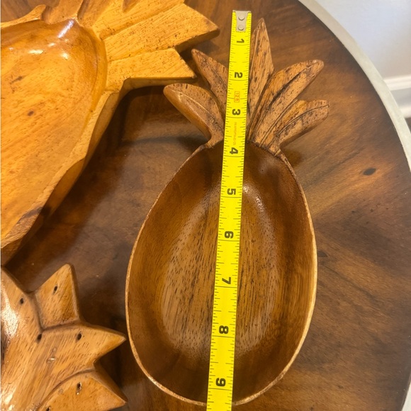 3 MCM Pineapple Shaped Mimosa Wood Serving Bowls - Picture 13 of 15